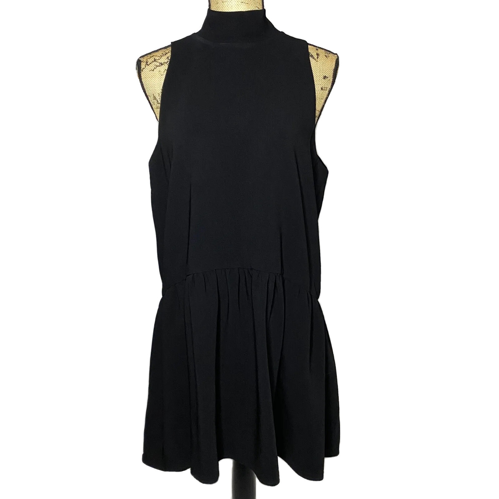 Elizabeth and James Trisha Dress L Black Sleevele… - image 1