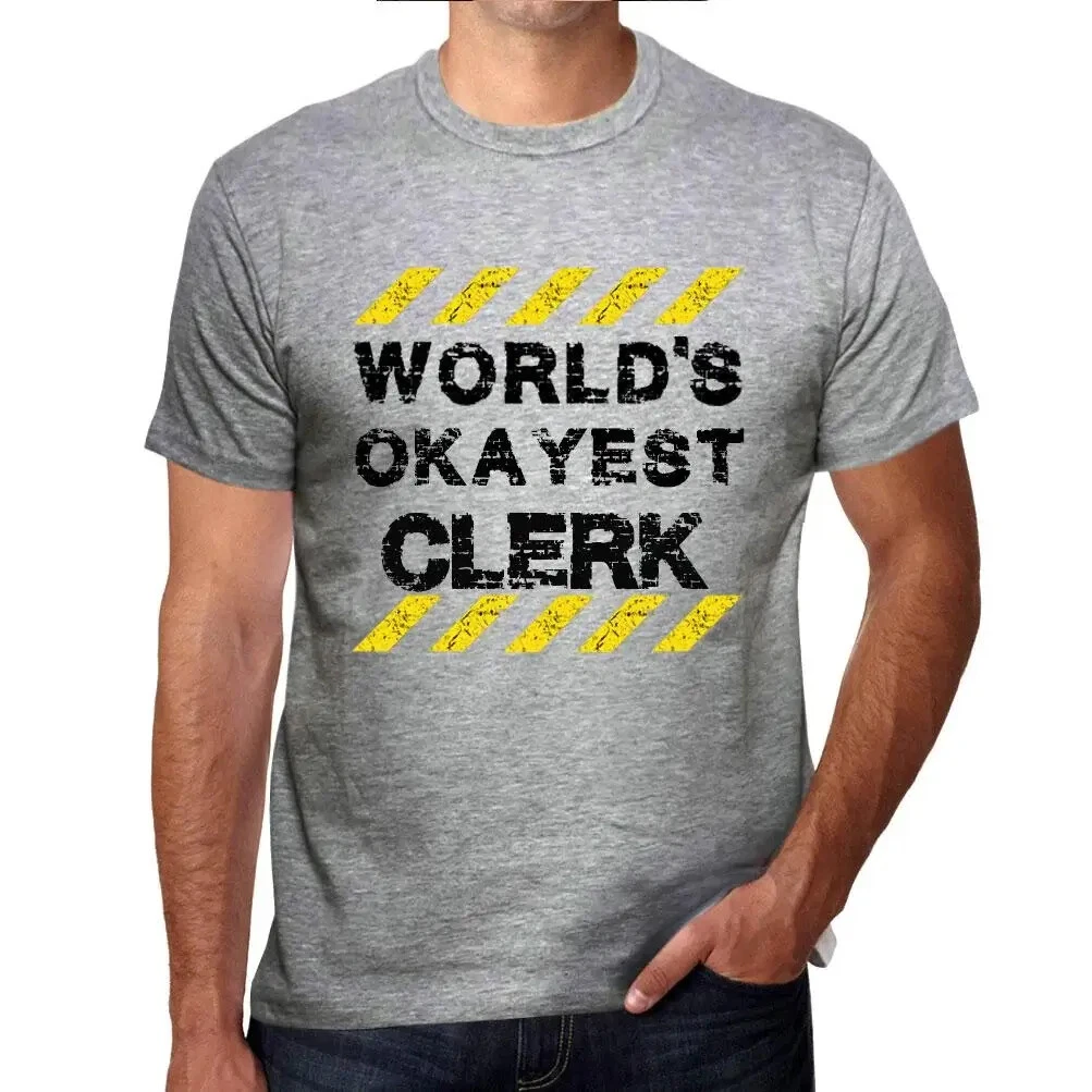 Men's Graphic T-Shirt Worlds Okayest Clerk Eco-Friendly Limited Edition