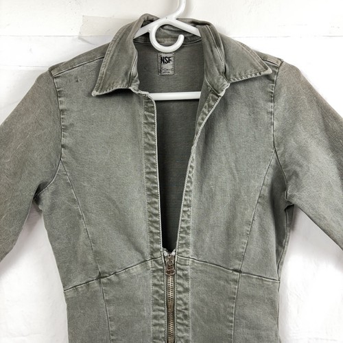 NSF Women Dress Small Open Top Zip Bottom Denim L/S RARE Prototype SAMPLE NWOT - Picture 2 of 12