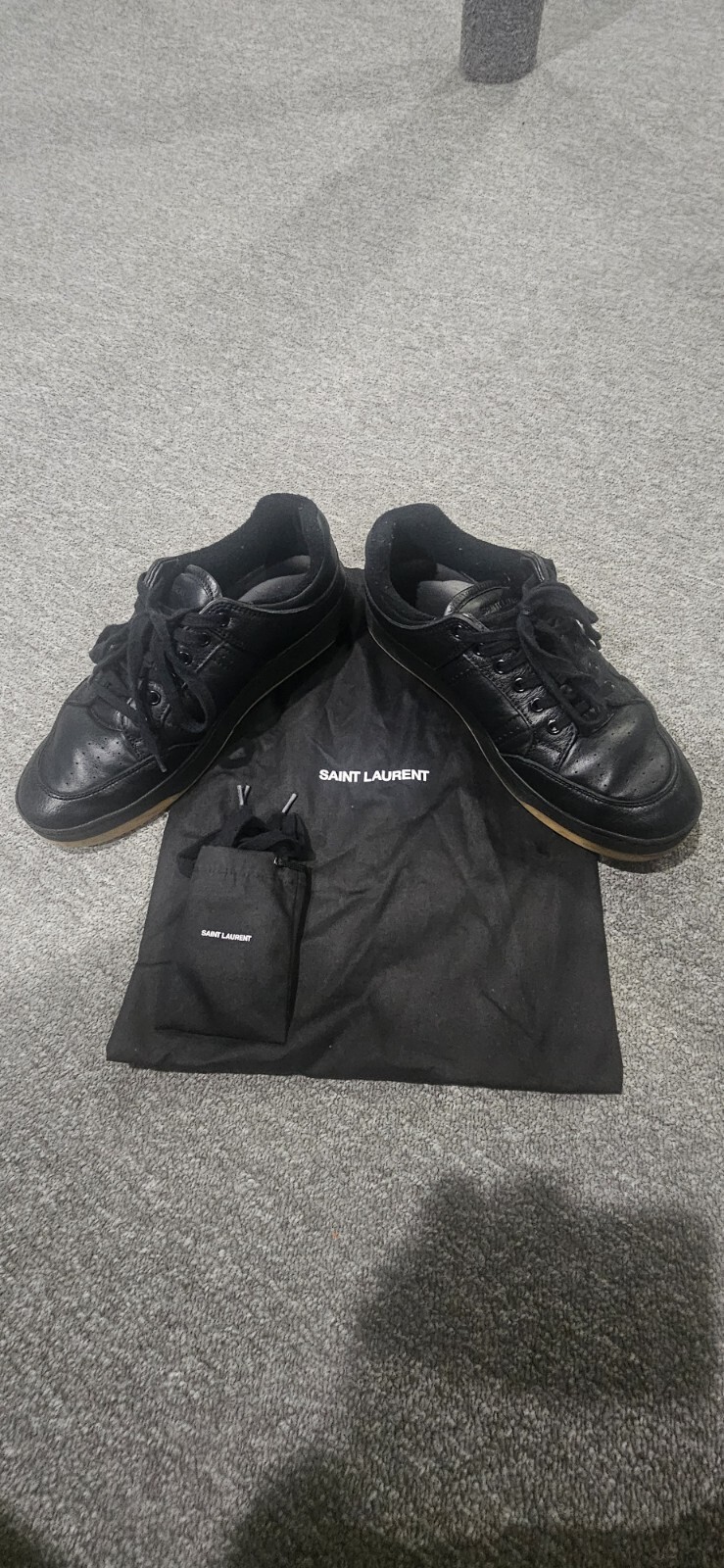 Saint Laurent SL 61 Sneaker bassa uomo in pelle nera taglia 10 5