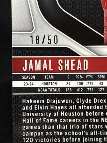 PRIZM PINK DISCO PRIZM ROOKIE #241 JAMAL SHEAD RC /50 TORONTO RAPTORS - Picture 6 of 11