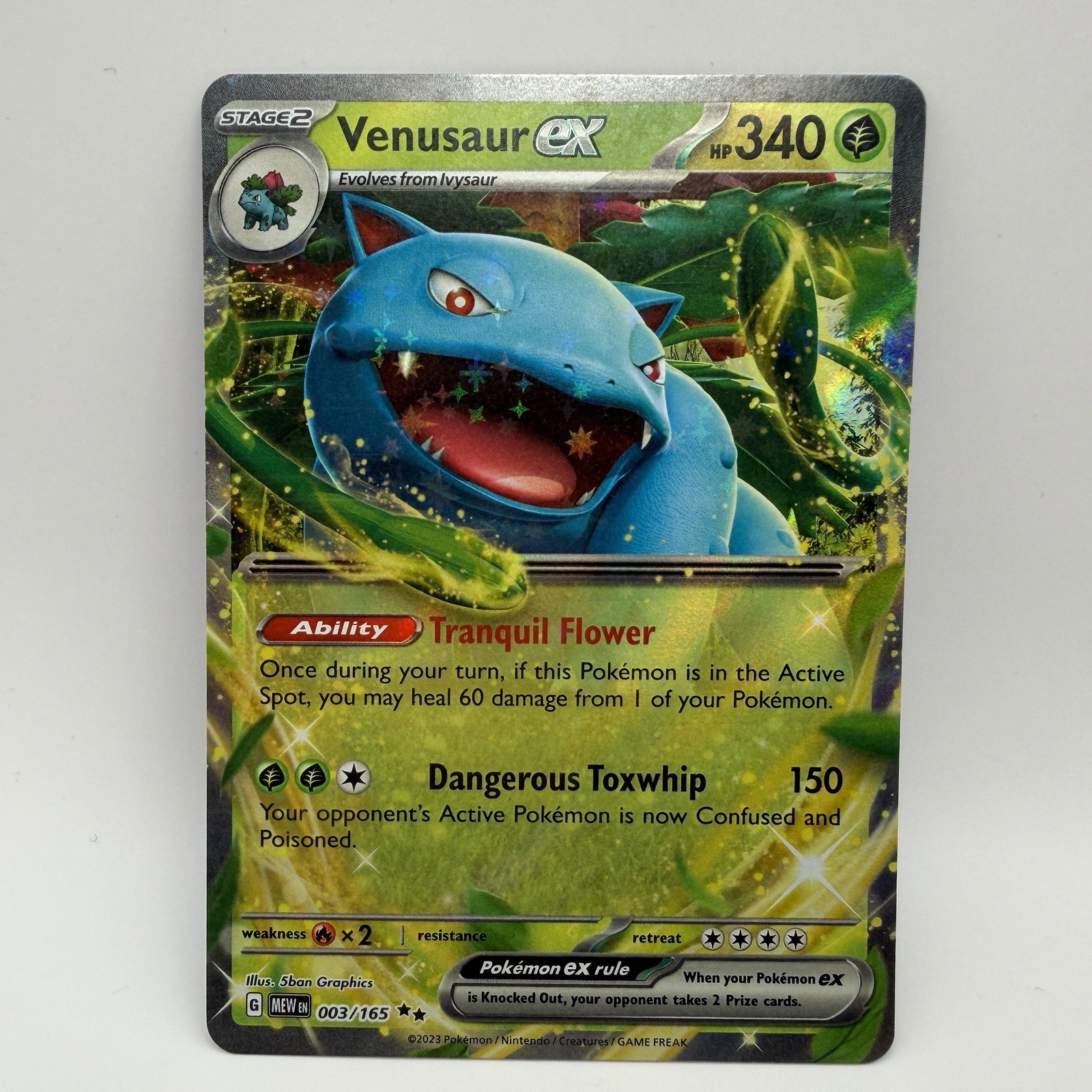 Pokémon TCG Venusaur EX 003/165 SV: Scarlet & Violet 151 NM