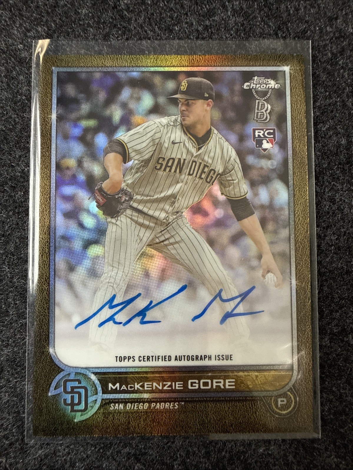2022 Topps Chrome Ben Baller MacKenzie Gore Rookie Auto RC Gold Refractor #/50