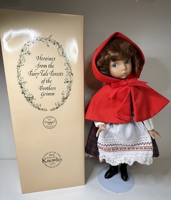Little Red Riding Hood Porcelain Doll by Edwin Knowles with Box