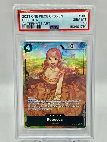 PSA 10 Rebecca Alt Art OP05-091 SR Awakening of the New Era One Piece English