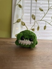 Handmade Crochet Frog Plushie, Green Mini Sized, Froggy Stuffed Toy