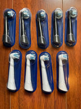 Oral-B iO Deep Clean Replacement Brush Heads 9-Count Black White Genuine