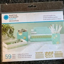 Martha Stewart Decoupage 59 Pieces, Gold Butterflies, florals