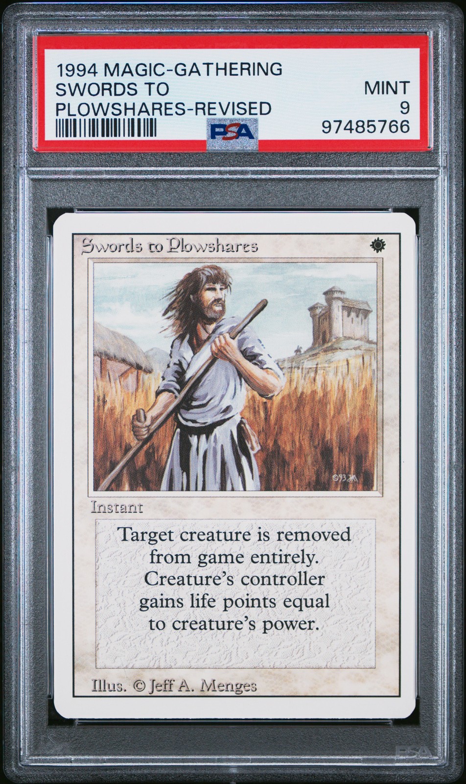 1994 MAGIC THE GATHERING REVISED EDITION SWORDS TO PLOWSHARES PSA 9