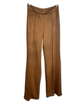 Fashion Nova Tan High-Rise Pull On Wide Leg Pants Zip Up Back Womens Size S