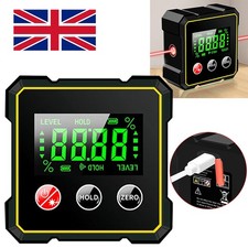 360° Magnetic Digital Angle Gauge Finder With Laser Inclinometer Level Meter UK