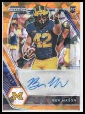 2021 Draft Picks Collegiate - Ben Mason - Autographs Orange Ice Auto