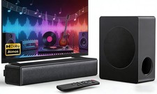Sound Bar Subwoofer 100W Bass Dolby Atmos 3D Surround 2.1CH Home Theater