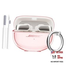 for Bose Ultra Open Earbuds Case Clear 2024,Full Protective Clear Pink