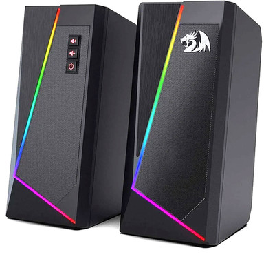 Redragon GS520 RGB Desktop Speakers, 2.0 Channel PC Computer Stereo Speakers