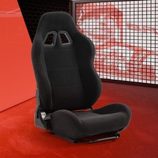 Used Racing Black Cloth Seat With Adjustable Slide Fit Most Racing Wheel Stand