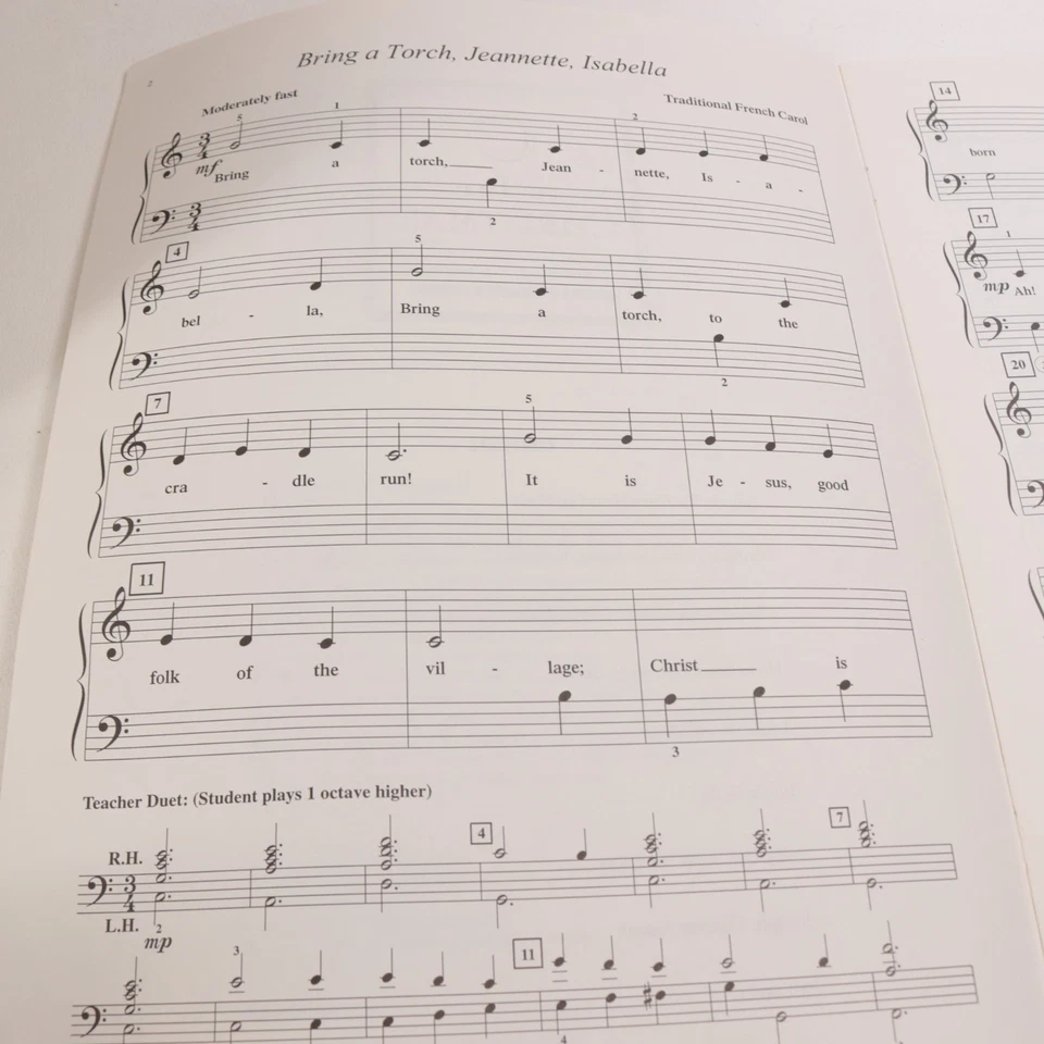 C is for Christmas Piano Voice Sheet Music 1995 FJH Teaching Library Duets - Image 4 of 4