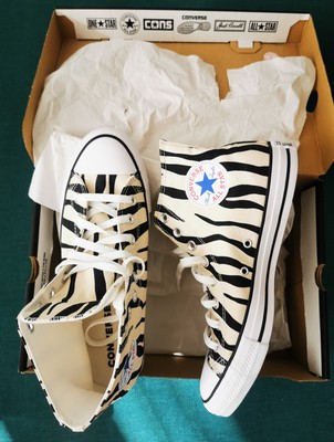 Converse Chuck Taylor All Star Hi ZEBRA Black Greige 166258C 8.5 UK 42 EU 27 CM