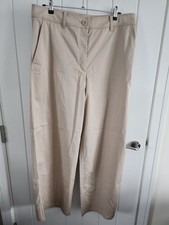 COS Relaxed Fit Wide Leg Cotton Chinos Beige Mens W36 L30 EU 44 Brand New
