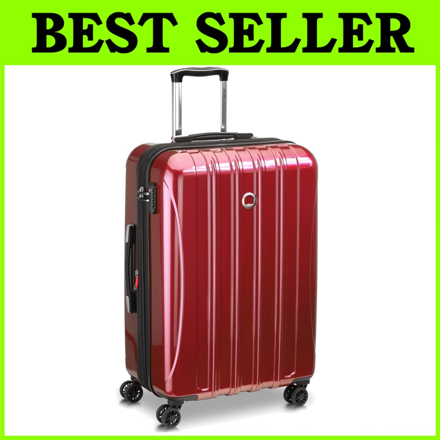 Polycarbonate Hardside Luggage, Brick Red, TSA Lock