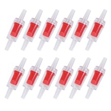 12 pcs Red Aquarium Air Tubing Check Valve, Non-Return, 3/16 Fish Tank Line