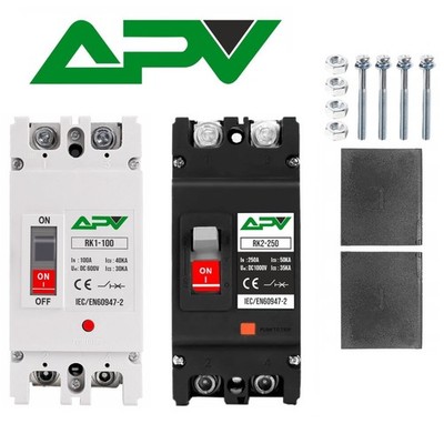 MCCB DC Leitungsschutzschalter 100-250A / 600V 1000V DC 2 Polig PV Batterie