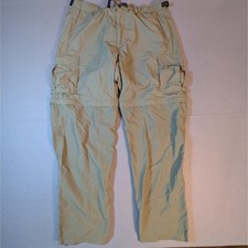 REI Mens Convertible Hiking Pants Zip Off Legs Khaki UPF 50 Size XL
