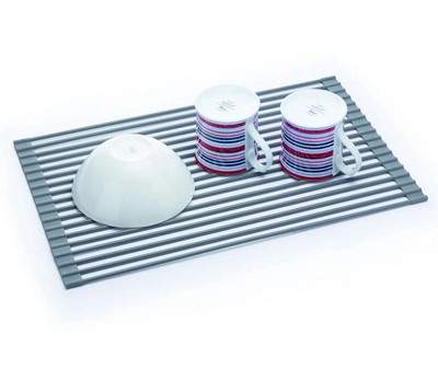 Faltbarer Edelstahl über Spüle Geschirr Trockengestell - Roll-Up, 20,5'' x 13''
