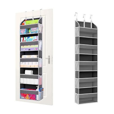 5 Tier Over Door Hanging Organizer with Clear Pockets   Heavy Duty Storage Bag