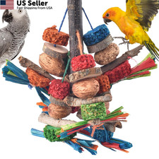 Bissap Bird Chew Toys, Natural Bark Corncob Nuts small bird chew toy,