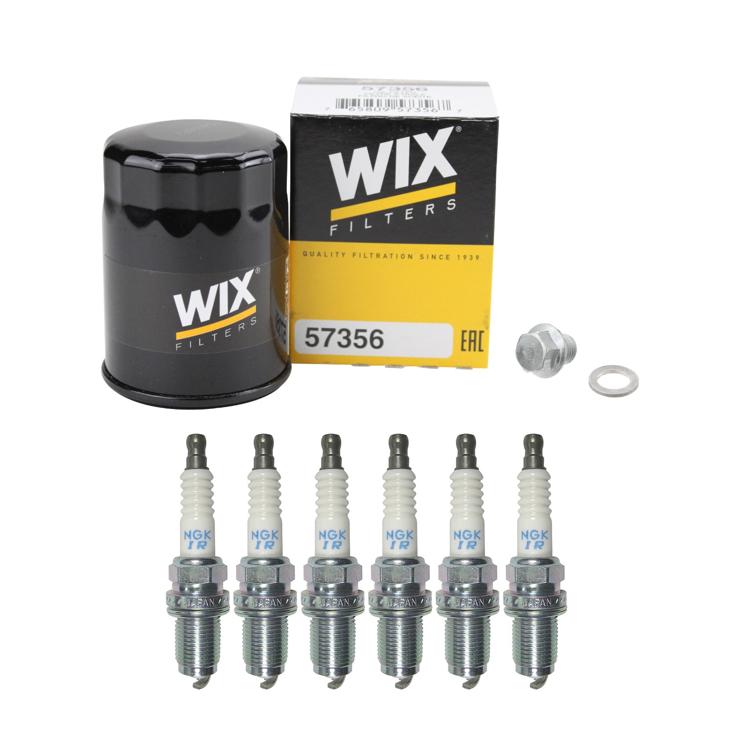 Wix Engine Oil Filter  NGK 6 Laser Iridium Spark Plug kit for MDX Pilot V6 VTEC