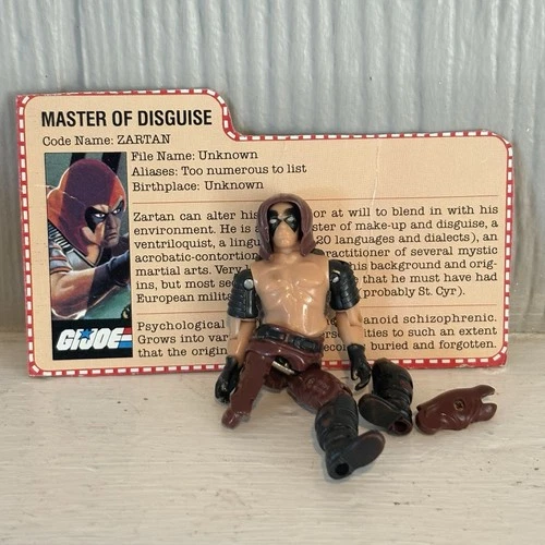 Vtg GI Joe Zartan v1 1984 3.75 Figure ARAH Card Broken Leg **READ** 1G98
