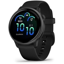 GARMIN vivoactive 6 Black/Slate 42.2mm Silicone Band Smart Watch 010-02985-30