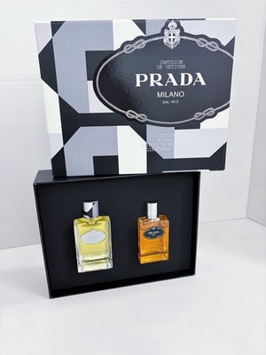 Infusion De Vetiver Prada 2PC Set Men Eau De Toilette Spray 3.4 oz/100 ml NIB