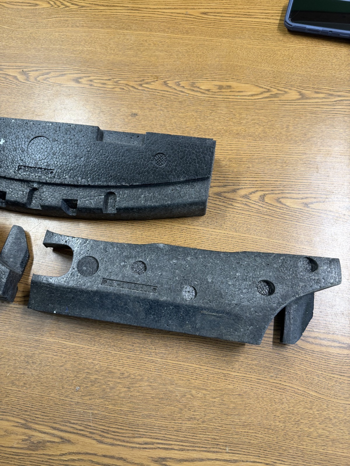 2003-2008 Maserati Quattroporte Front Bumper Impact Absorber Foam Piece Set OEM