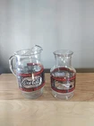 Vintage 1970's Tiffany Glass Style Coca-Cola Pitcher & Coke/Godfathers Carafe