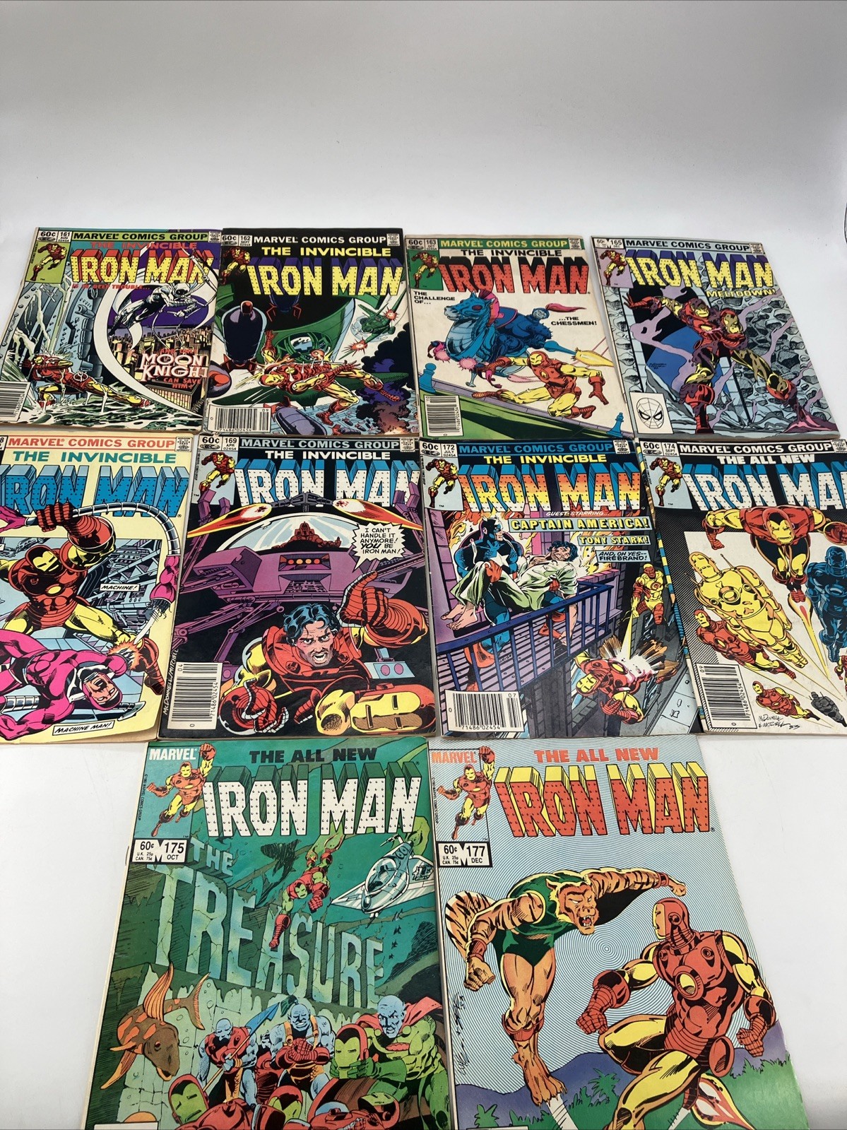 Invincible Iron Man #161 162 163 165 168 169 172 174 175 177 1981 Marvel lot