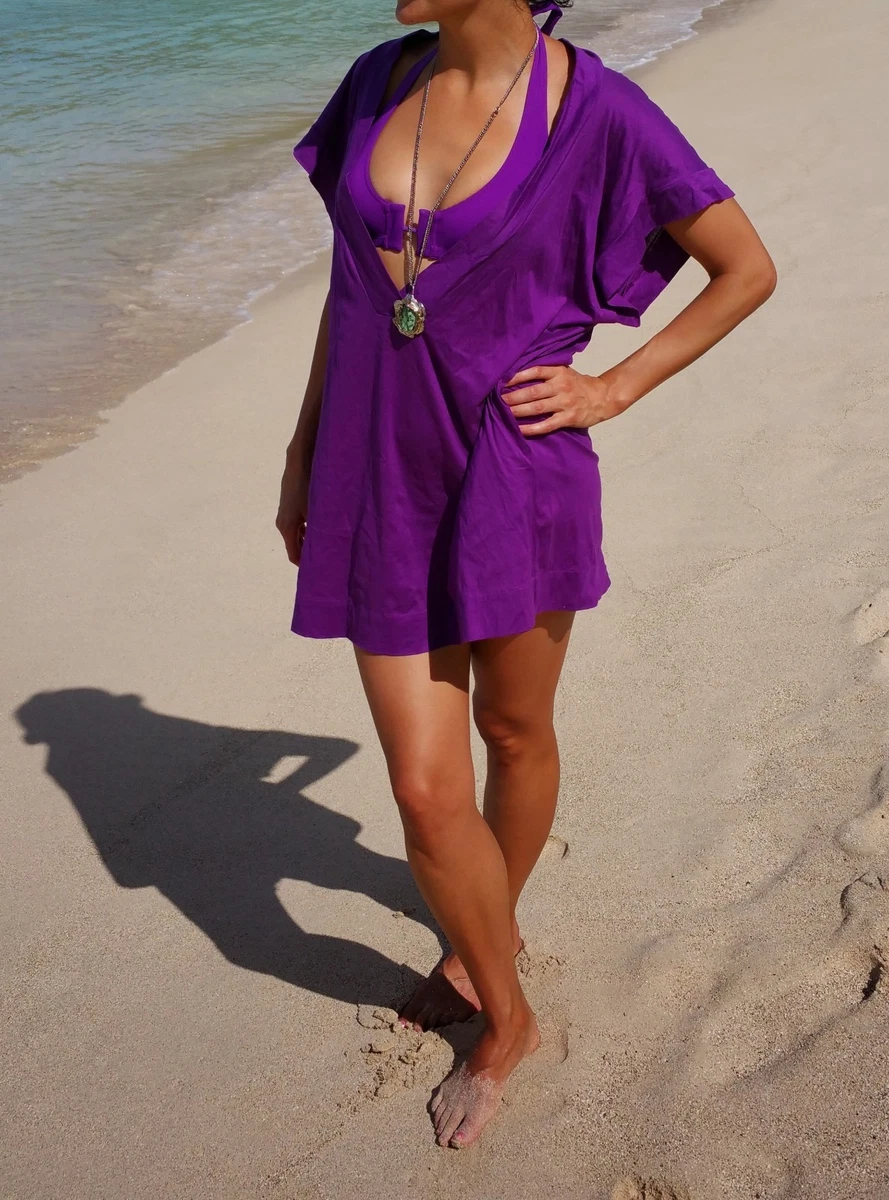 purple beach cover up dress Rip Curl Premium Surf Check Cover Up Dress-Purple  REAL Watersports