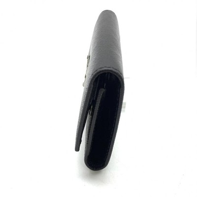 PRADA Saffiano Leather Key Case 6 Keys M222A Black Triangle Logo