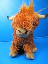 Highland Cow Stuffed Animals Cute Fluffy Plush Brown Cow 10.5" Tall Unbranded