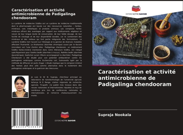 CaractéRisation Et Activité Antimicrobienne De Padigalinga Chendooram Nookala-image