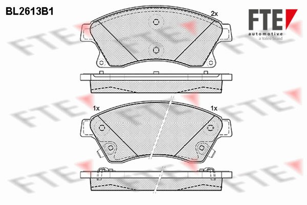 Fte Bremsbelagsatz Scheibenbremse 9010861 FüR Opel Astra Caravan P10 Gtc Family-image