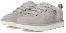 UGG Lo Lowmel Lace-Up Sneakers Womens 8 Gray Suede  Canvas Mesh NEW 1168890