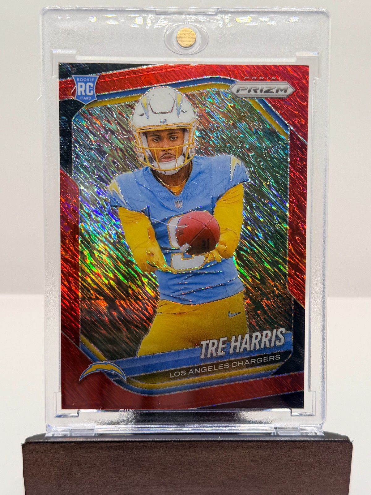 2025 Panini Prizm -TRE HARRIS ROOKIE /49 RED SHIMMER #371 RC
