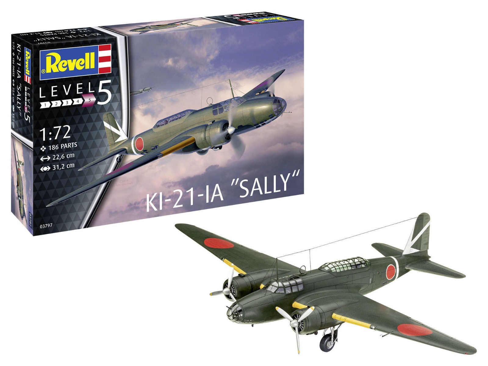Ki-21-IA SALLY maquette Revell 1/72 avion militaire miniature japonais à monter