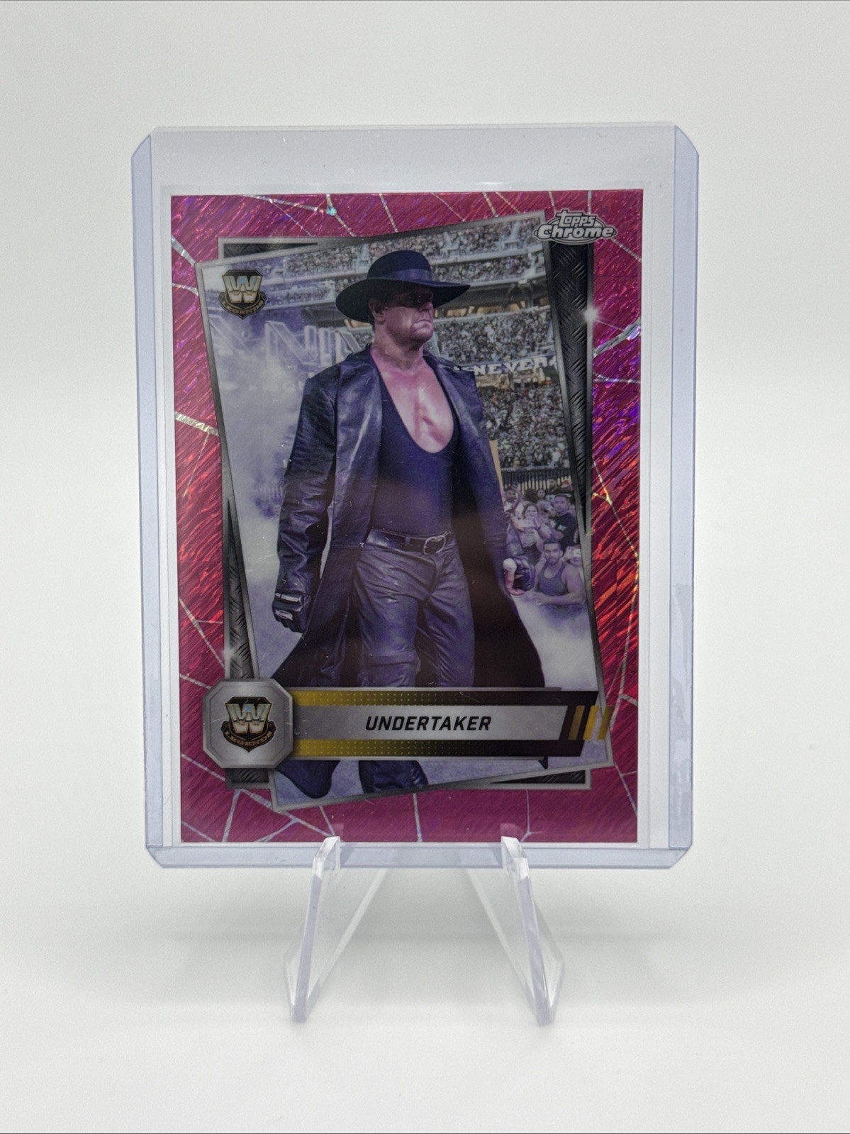 2025 Topps Chrome WWE - Undertaker #21 Pink Shimmer Refractor