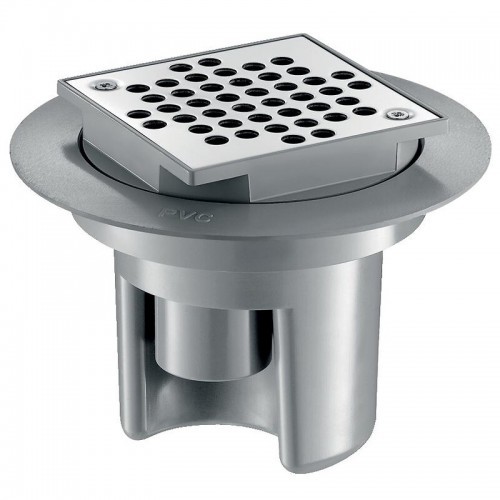Siphon pour sol carrelé DELABIE 150x150 mm en acier inoxydable - 2