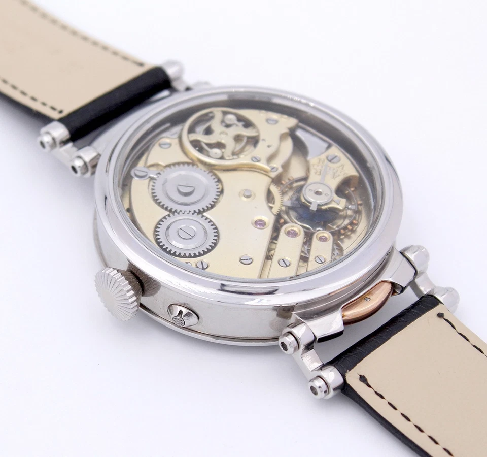 Noble Viertelrepetition swiss Mariage Wristwatch 52mm ca. 1900 Quarter Repeater - Bild 2 von 4