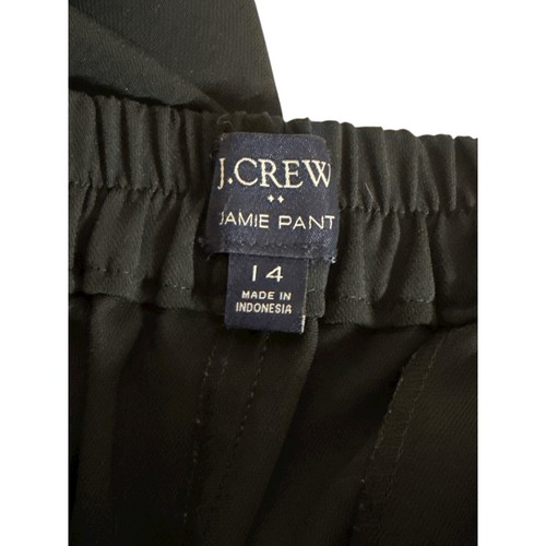 J.Crew Factory Pantaloni Donna Elasticizzati Vita Alta Jamie Pull On Caviglia TG 14 Nero - Foto 7 di 8