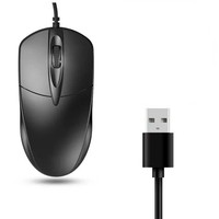 Wired Mouse For PC Laptop Computer Wheel-Black USB Optical Wired Mouse Scroll